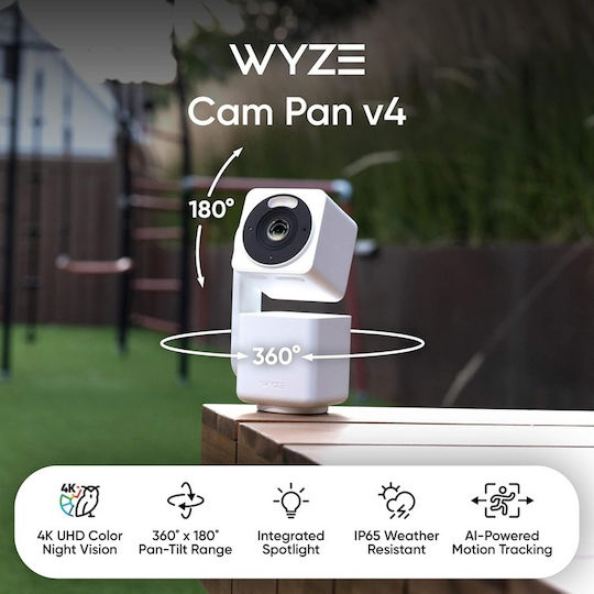 Wyze v4 IP Cameră de Supraveghere Wi-Fi 4K cu Comunicare Bidirecțională