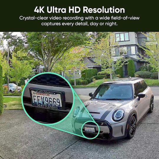 Wyze v4 IP Cameră de Supraveghere Wi-Fi 4K cu Comunicare Bidirecțională