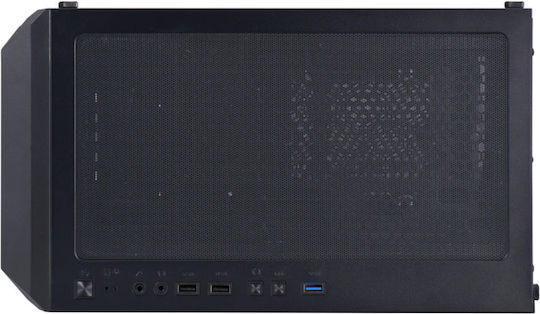 1STPLAYER Firebase X5 RGB v2 Gaming Midi Tower Κουτί Υπολογιστή με Πλαϊνό Παράθυρο Μαύρο