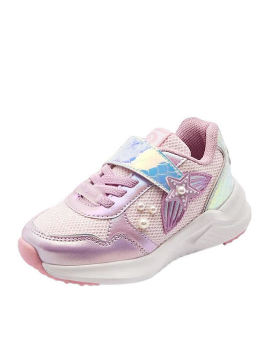 Παιδικά Sneakers με Σκρατς & Φωτάκια Λιλά