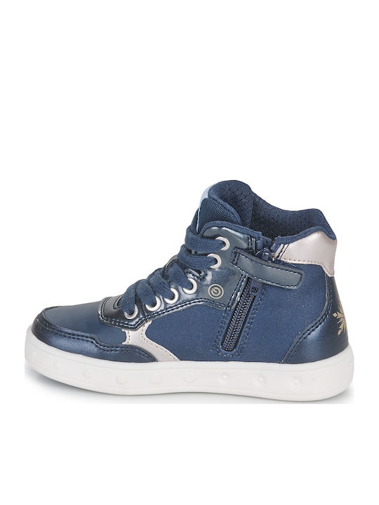 Frozen Kids Ankle Boots with Zipper and Lights Navy Blue