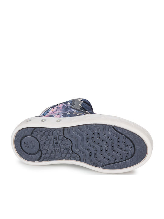 Frozen Kids Ankle Boots with Zipper and Lights Navy Blue