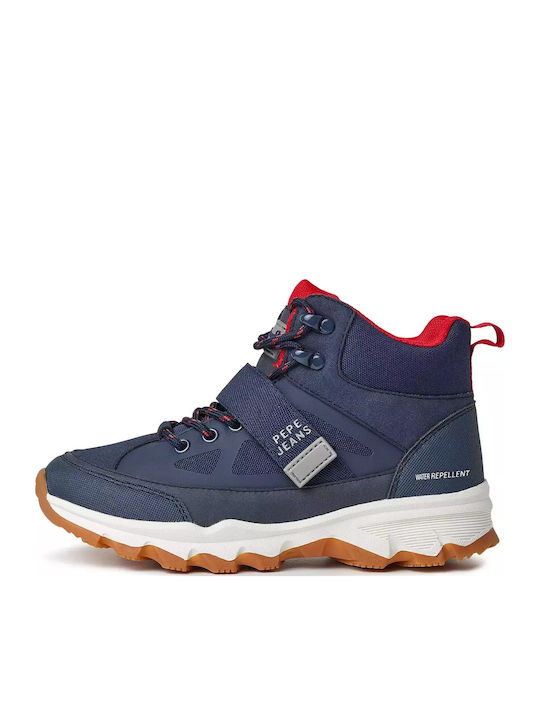 Peak Offroad Παιδικά Sneakers High με Σκρατς Μπλε