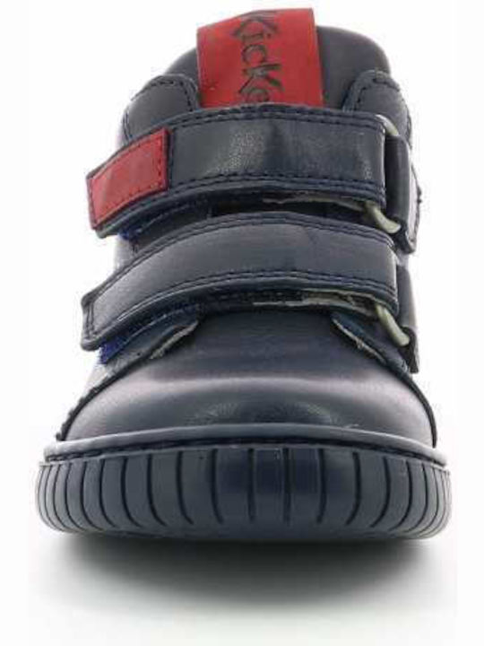 Winopo Kids Sneakers High with Scratch Navy Blue