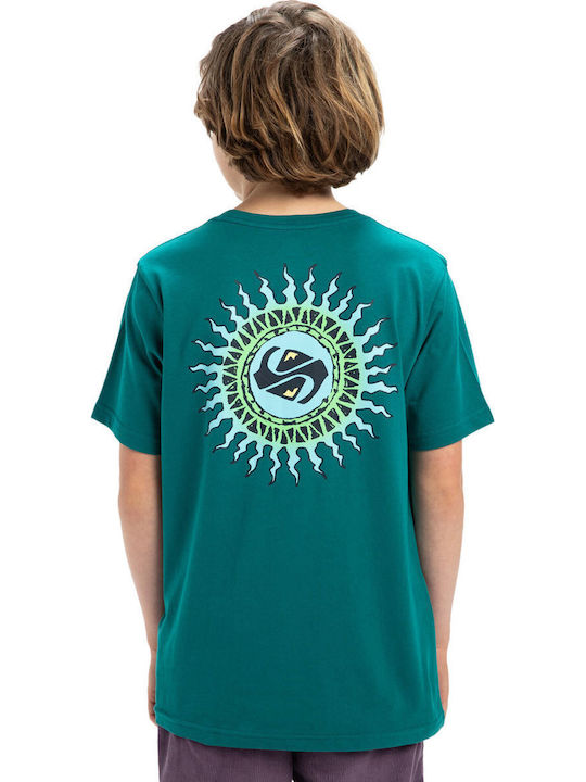 Kids' T-shirt GREEN Ev Beach Blast