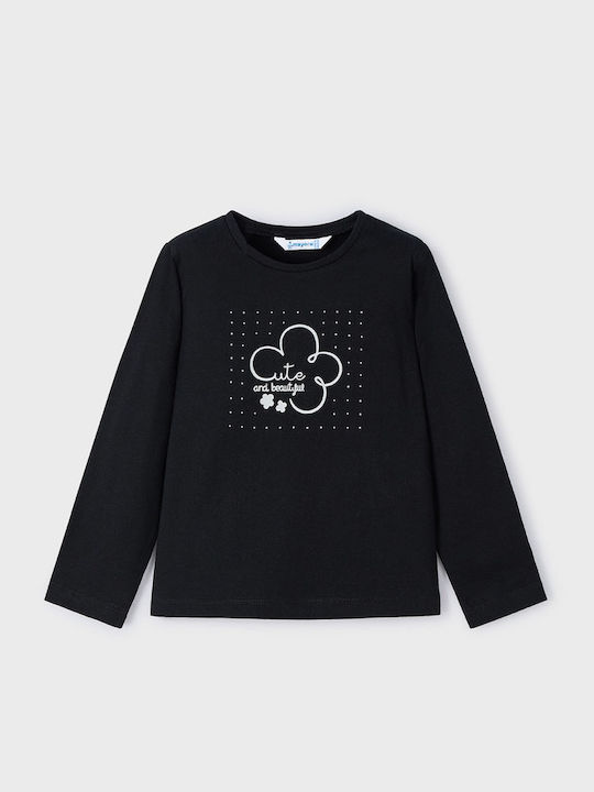 Kids' Shirt Long Sleeve Navy Blue Basic
