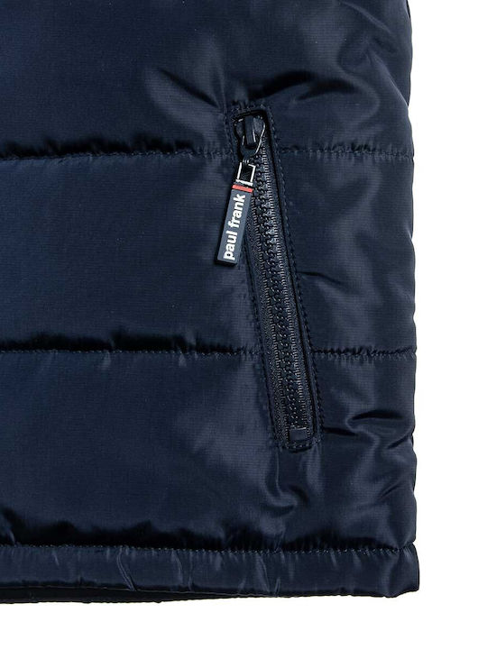 Kids' Casual Jacket Sleeveless with Hood Navy Blue