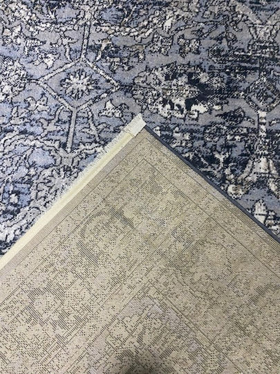 Rug Fireplace Rectangular Blue