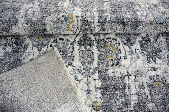 Balsan Teppich Rechteckig Synthetisch,Polyester/Cotton/Leather mit Fransen Grey