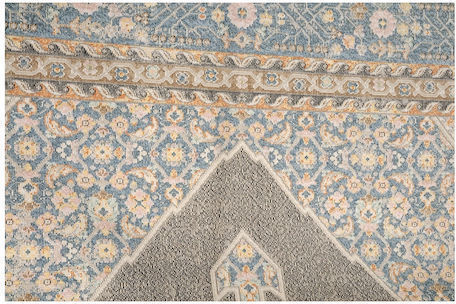 Tzikas Carpets Quares 32968-095 Teppich Rechteckig Synthetisch,Polyester/Cotton/Leather mit Fransen Gray