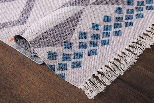Newplan 4550 Handmade Rug Rectangular with Fringes Gray