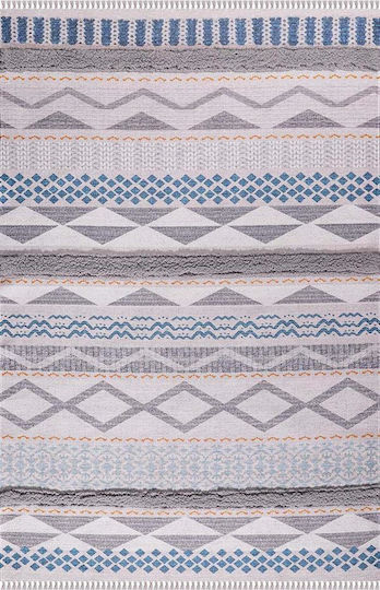 Newplan 4550 Handmade Rug Rectangular with Fringes Gray