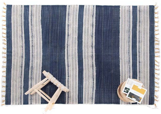 Royal Carpet Lotus Cotton Kilim 035 Памук с крошки Син