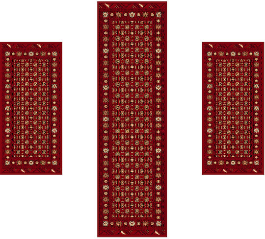Isexan 8304 Teppich Rechteckig Synthetisch,Polyester/Cotton/Leather Rot