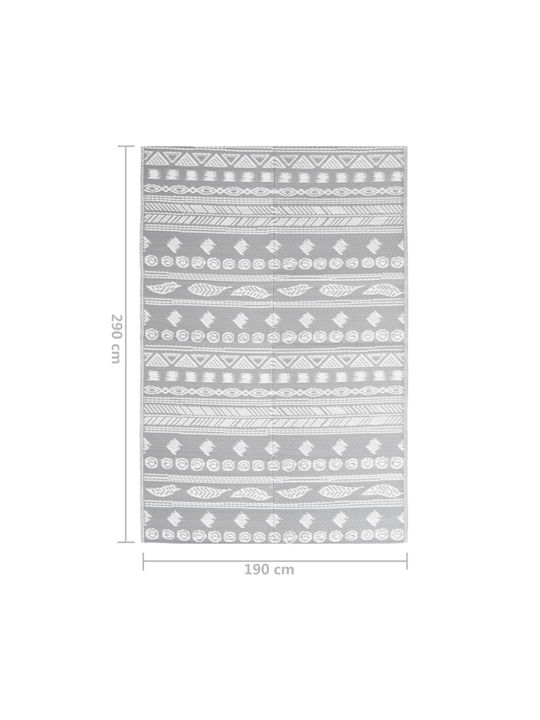 vidaXL Covor De exterior Rectangular Gri