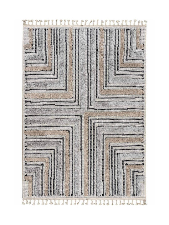 Madi Cables Αντιολισθητικό με Κρόσια 200x280cm Γκρι