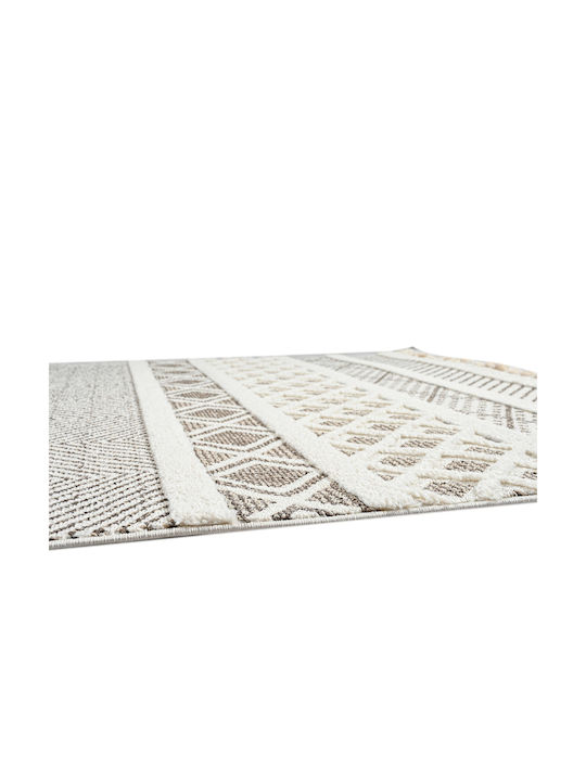 Balsan Monet Urban Teppich Rechteckig Synthetisch,Polyester/Cotton/Leather mit Fransen Brown / Cream