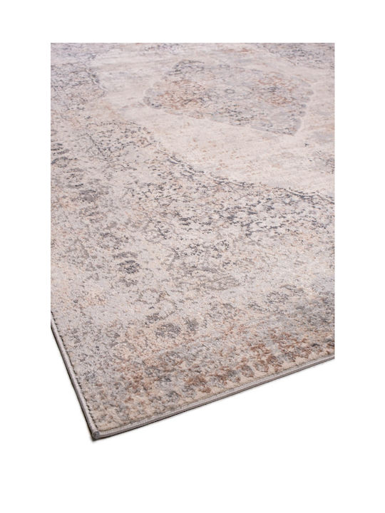 Viokarpet Fanci D173A Teppich Rechteckig Synthetisch,Polyester/Cotton/Leather Light Grey / Vizon