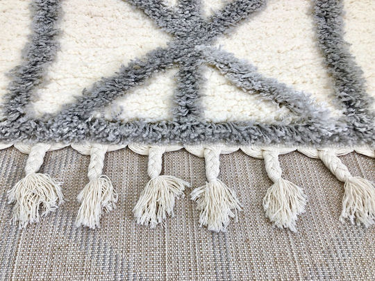 Koulis Carpets Thick 825 Χαλί Ορθογώνιο με Κρόσια Grey / Cream 165x230cm