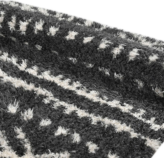 Balsan Flokati Килим Правоъгълена Shaggy Dark Grey / Beige