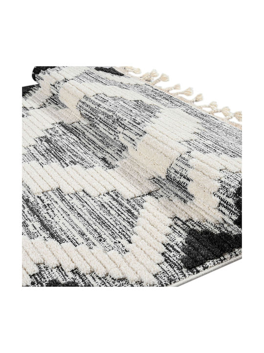 Balsan Monet Urban Covor Rectangular cu franjuri Anthracite / Grey / Ivory