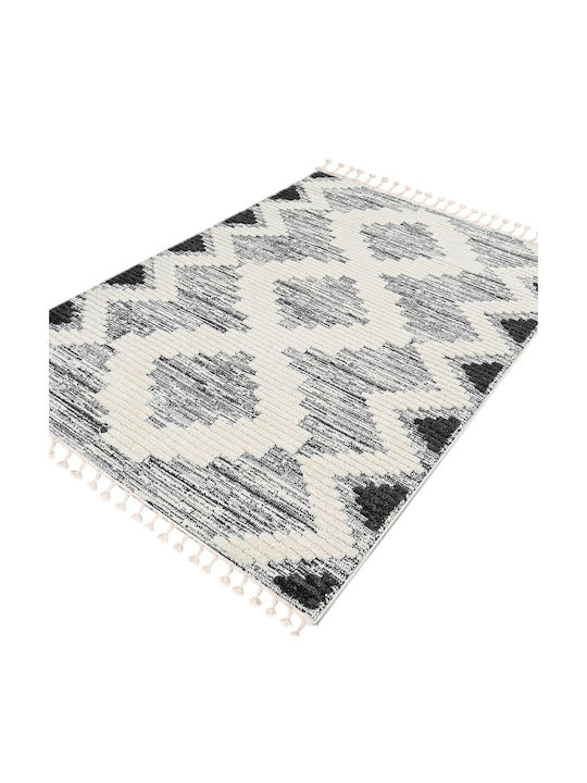 Balsan Monet Urban Covor Rectangular cu franjuri Anthracite / Grey / Ivory