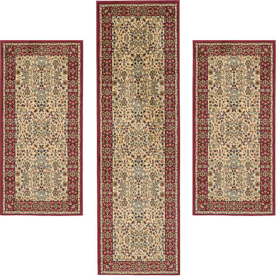 Isexan Classic 1907 Teppich Rechteckig Synthetisch,Polyester/Cotton/Leather Rot