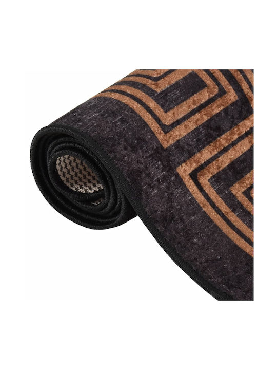 vidaXL Anti-slip Rug Rectangular Black / Gold