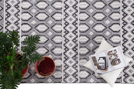 Royal Carpet Broadway 4842C Χαλί Ορθογώνιο με Κρόσια Gkri Skouro Leuko 240x300cm