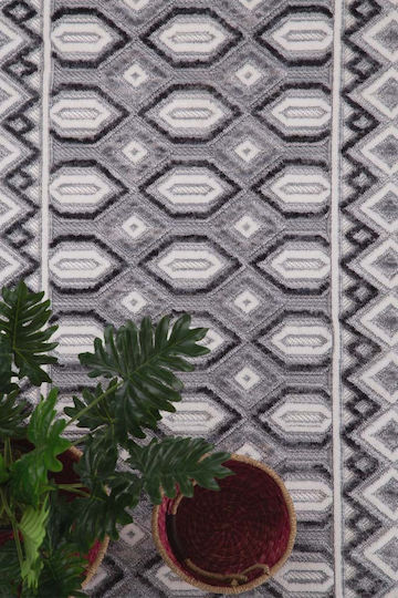 Royal Carpet Broadway 4842C Χαλί Ορθογώνιο με Κρόσια Gkri Skouro Leuko 240x300cm