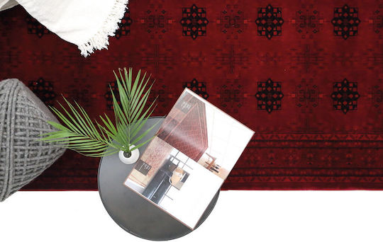 Royal Carpet Afgan 8127G Teppich Rechteckig Synthetisch,Polyester/Cotton/Leather mit Fransen Red