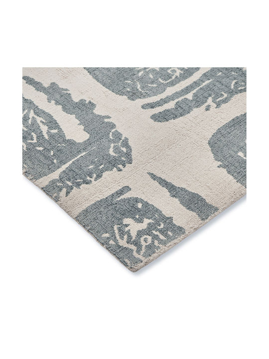 Ted Baker Woodblock Χειροποίητο Χαλί Ορθογώνιο Βαμβακερό 163001 Grey 140x200cm
