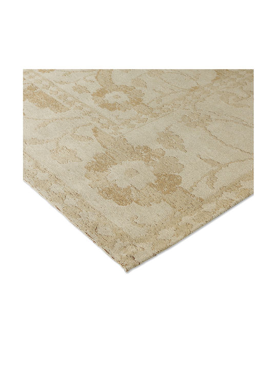 Laura Ashley Newborough Lucrat manual Covor Rectangular Bumbac Pale Gold