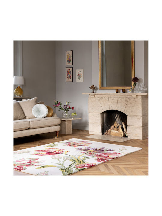 Laura Ashley Gosford Lucrat manual Covor Rectangular Cranberry