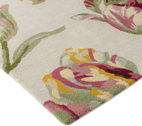 Laura Ashley Gosford Lucrat manual Covor Rectangular Cranberry