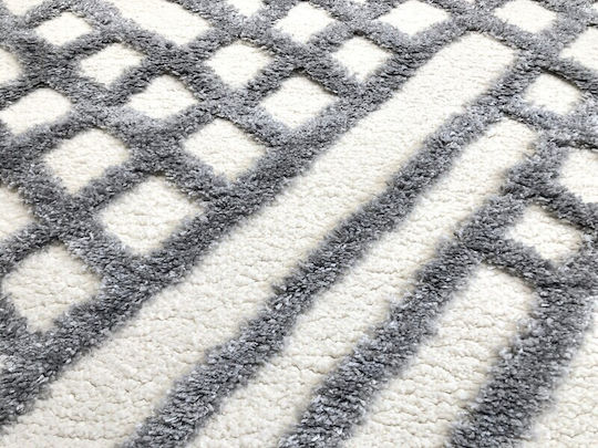 Koulis Carpets Thick Thick 826 Килим Правоъгълена Shaggy Grey - Cream