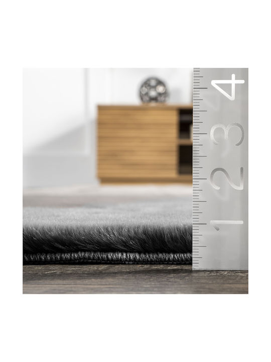 Saray Home Match 2 Colour Αντιολισθητικό Shaggy Γούνινο 180x270cm Μαύρο