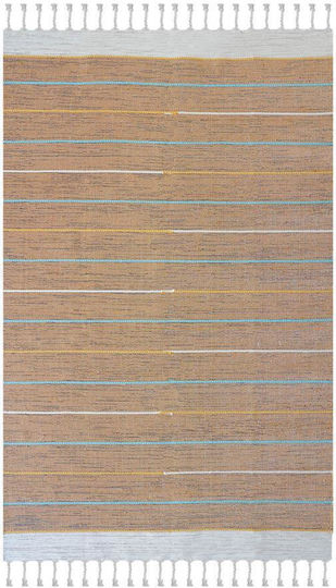 Newplan Ribella Handmade Anti-slip Rug Rectangular Summer Cotton with Fringes 200 Beige