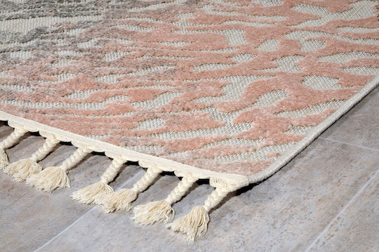 Tzikas Carpets 54177-256 Außenbereich aus Jute mit Fransen Pink
