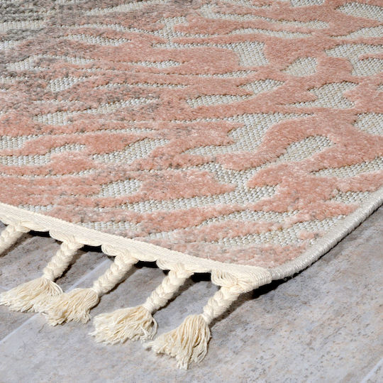 Tzikas Carpets 54177-256 Außenbereich aus Jute mit Fransen Pink