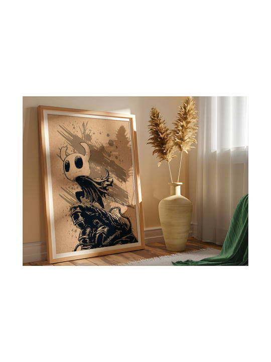 Gaming Poster Hollow Knight Knight Cover Gm2370 21cm X 30cm White Wooden Frame