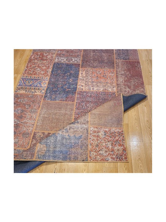 Klonaras AL-16 Teppich Rechteckig Synthetisch,Polyester/Cotton/Leather Mehrfarbig