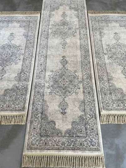 Bekas Carpets Teppich Rechteckig Synthetisch,Polyester/Cotton/Leather mit Fransen Gray
