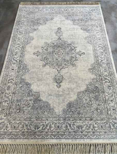 Bekas Carpets Teppich Rechteckig Synthetisch,Polyester/Cotton/Leather mit Fransen Gray
