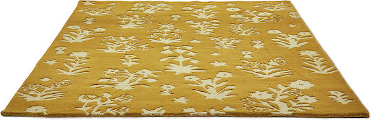 Sanderson Woodland Glade Teppich Rechteckig Synthetisch,Polyester/Cotton/Leather Gold