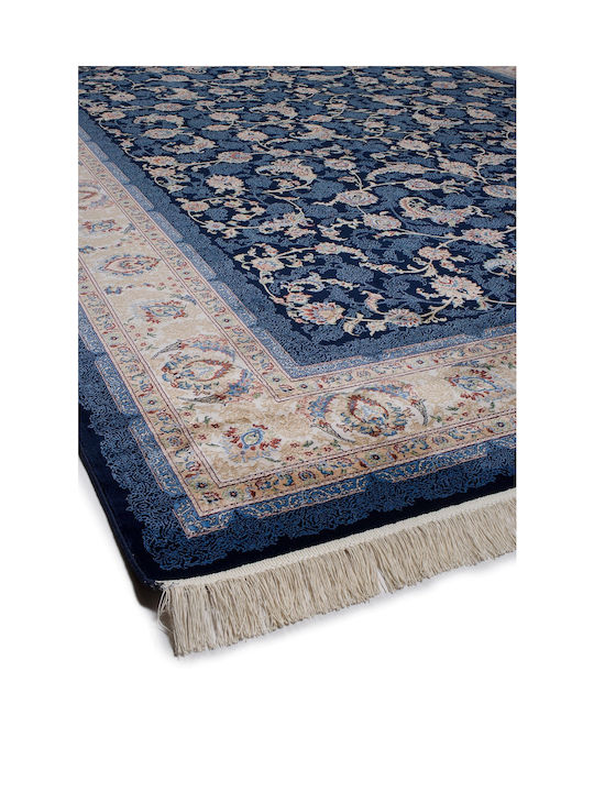 Viokarpet Sarouk Teppich Rechteckig Synthetisch,Polyester/Cotton/Leather Blau