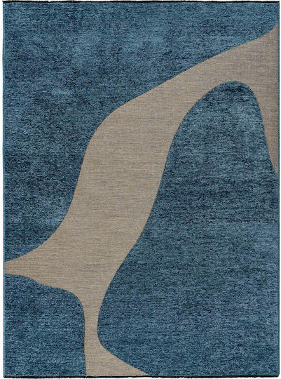 Madi Stone Rug Rectangular Beige Petrol