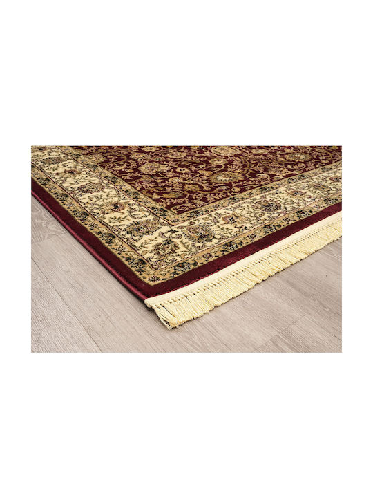Newplan Persia 1533 Teppich Rechteckig Synthetisch,Polyester/Cotton/Leather mit Fransen Burgundy