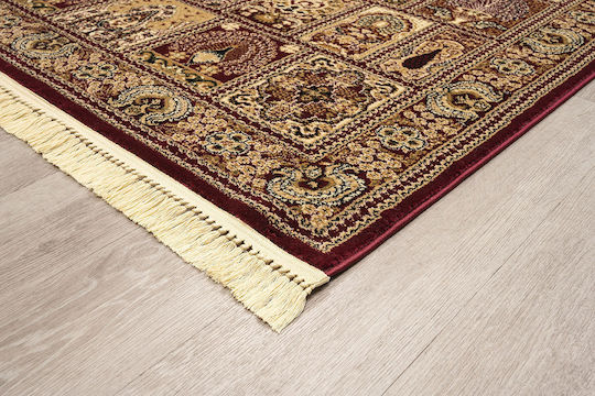 Newplan Persia 6283 Synthetisch,Polyester/Cotton/Leather mit Fransen Burgundy