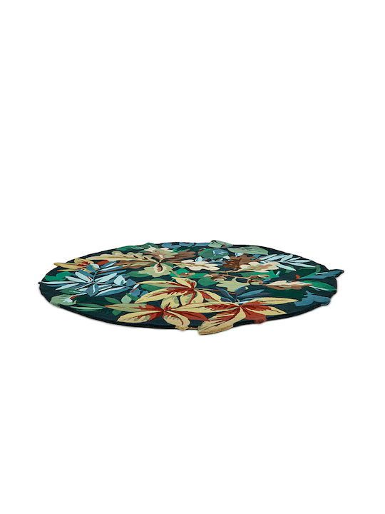 Sanderson Rug Round Forest Green